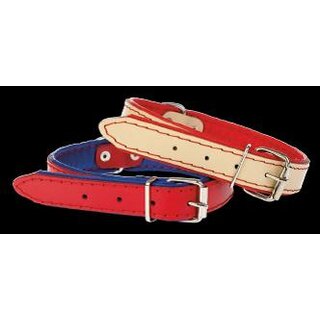 Cazo Halsband Leder 55cm natur/rot