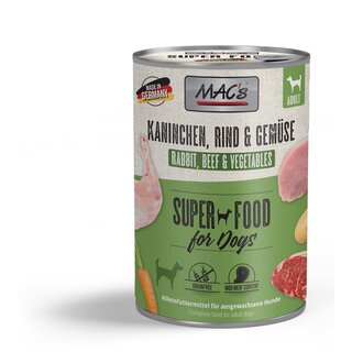 MAC?s Dog Kaninchen, Rind & Gemse 400 g Dose
