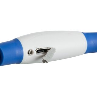 Trixie Flash Leuchtring USB blau L-XL: 65 cm/ 8 mm