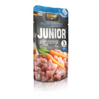 BELCANDO Finest Selection Junior Huhn mit Karotten und Lachsl, 125 g