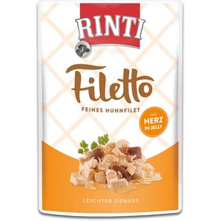 Rinti Pouch Pack Filetto 100 g Huhnfilet mit Herz in Jelly