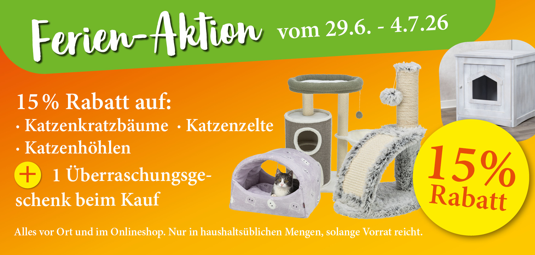 Katzen Ferien Aktion