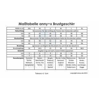 anny-x Brustgeschirr Protect M leuchtgelb / grau