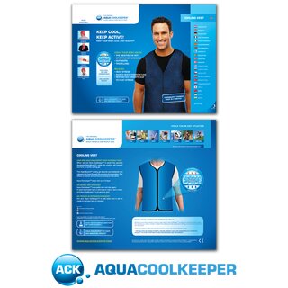 Aqua CoolKeeper Kühlweste Gr. 13 XXL 140cmx67cm Pacific Blue