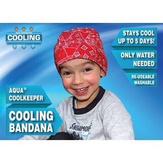 Aqua CoolKeeper kühlendes Kopftuch für Kinder Scottish Grey