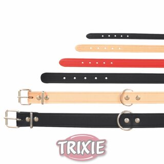 Trixie Basic Halsband S-M 33-39cm/16mm Echtleder rot
