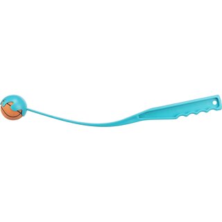 Trixie Ballschleuder mit Ball, 70 cm / 6 cm, petrol/orange