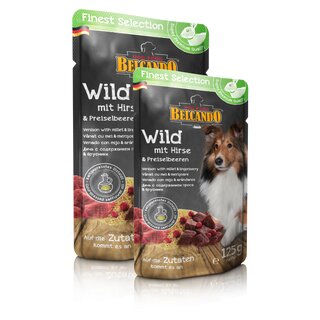 BELCANDO Finest Selection Wild mit Hirse und Preiselbeeren 125 g Beutel