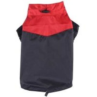 DoggyDolly Regenmantel schwarz/rot XL
