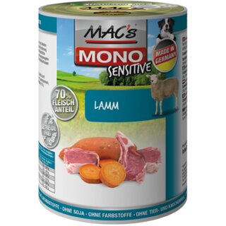 MAC´s Dog Mono Sensitive Lamm 400 g Dose