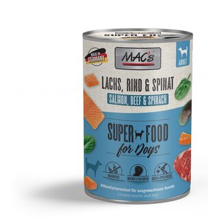 MACs Dog Lachs & Rind & Spinat 400 g Dose
