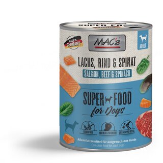 MAC´s Dog Lachs & Rind & Spinat 800 g Dose