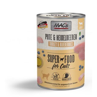 MACs Cat Pute, Rind & Heidelbeeren 400 g Dose