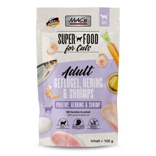 MACs Cat Pouch Pack Gefl�gel, Hering & Shrimps mit Karotten und Lachs�l