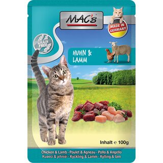 MACs Cat Pouch Pack Huhn & Lamm mit Kräutermix
