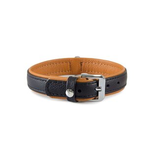 Denver Halsband 20 mm/25 cm Schwarz/Cognac