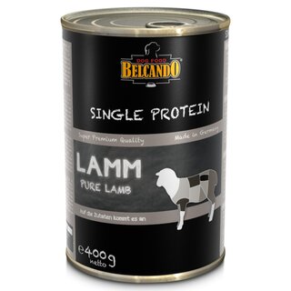 12 Dosen  400 g BELCANDO SINGLE PROTEIN Lamm versandkostenfrei