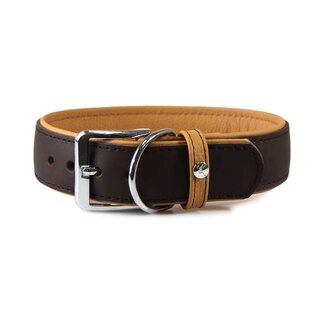 Hundehalsband Vancouver Mocca / Caramel Breite 30 mm / Lnge 55 cm