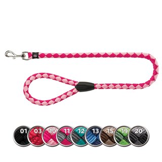 Trixie Cavo Leine S-M 1,00 m/ 12 mm, fuchsia/graphit