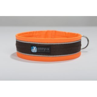 Steckhalsband Protect leuchtorange / braun 3