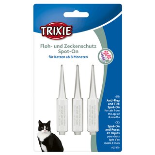 Trixie Floh- und Zeckenschutz Spot-On für: Katzen über 8 Monate 3 × 1 ml