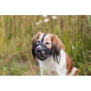 Trixie Maulkorb Muzzle Flex, Silikon, schwarz S, 20 cm