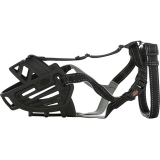 Trixie Maulkorb Muzzle Flex, Silikon, schwarz M-L, 26 cm