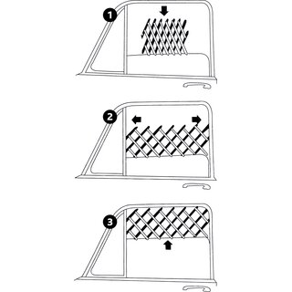 Trixie Auto-Frischluftgitter, schwarz 30-110 cm