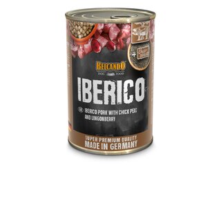 12 Dosen  800 g BELCANDO Iberico Schwein mit Kichererbsen und Preiselbeeren