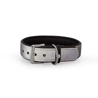 Halsband Oslo Silver reflective / Black Breite 25 mm Lnge 45 cm