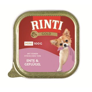 Rinti Gold mini, 100 g Ente & Geflügel