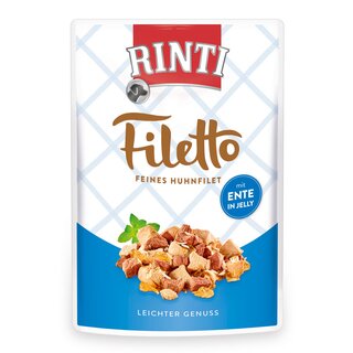 Rinti Pouch Pack Filetto 100 g Huhn mit Lachs in Jelly