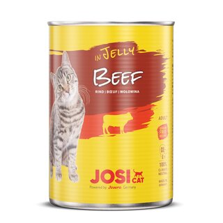 12 x 400 g JosiCat Beef in Jelly
