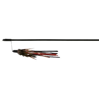 Trixie Spielangel mit Lederbndchen und Federn, 50 cm
