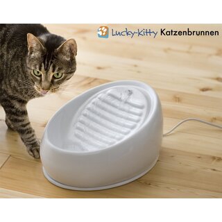 Lucky-Kitty Katzenbrunnen pastellblau