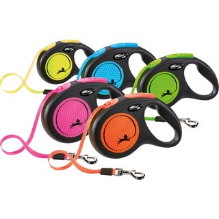 Flexi New Neon Gurt, M: 5 m neonpink