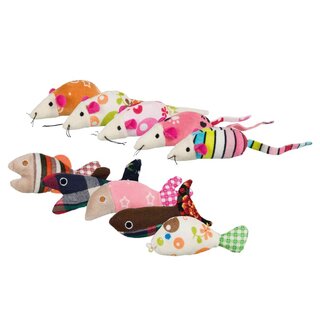 Trixie Maus und Fisch, 9?12 cm