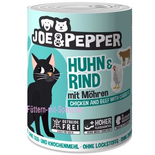 Joe&Pepper Katze - Huhn & Rind mit Mhren 400 g