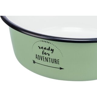 Trixie Napf, Emaille/Edelstahl, grn 0,9 l/ 17 cm