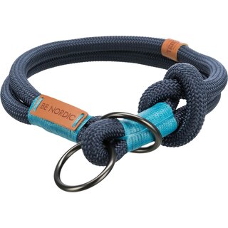 Trixie BE NORDIC Zug-Stopp-Halsband, dunkelblau/hellblau