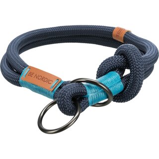 Trixie BE NORDIC Zug-Stopp-Halsband, dunkelblau/hellblau S - 35 cm/ 6 mm
