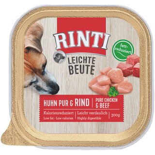 Rinti Leichte Beute, 300 g Schale Huhn Pur + Rind