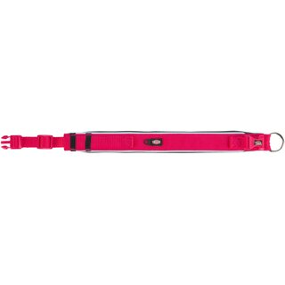 Trixie Premium Halsband, extra breit fuchsia/grafit M-L (40?48 cm/40 mm)