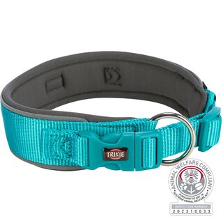 Trixie Premium Halsband, extra breit royalblau/grafit XS-S (27?35 cm/25 mm)