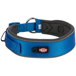 Trixie Premium Halsband, extra breit royalblau/grafit S-M (33?42 cm/35 mm)