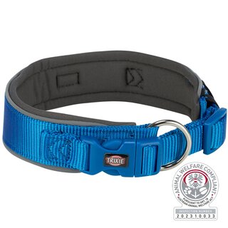 Trixie Premium Halsband, extra breit schwarz/grafit L 46 bis 55 cm 50 mm breit