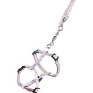 Trixie Junior Welpen-H-Geschirr mit Leine S-M (23?34 cm/8 mm) hellgrau