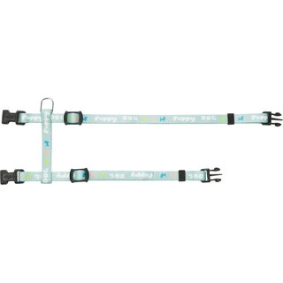 Trixie Junior Welpen-H-Geschirr mit Leine S-M (23?34 cm/8 mm) hellgrau