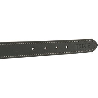 Trixie Rustic Fettleder-Halsband, grau, L-XL: 57?66 cm/30 mm
