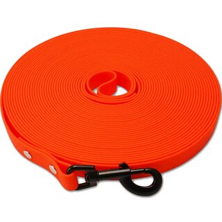 Schleppleine flach, 14 mm, mit Handschlaufe Orange
